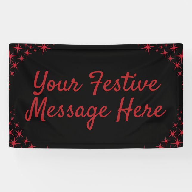 Christmas Star Flourish Banner (Horizontal)