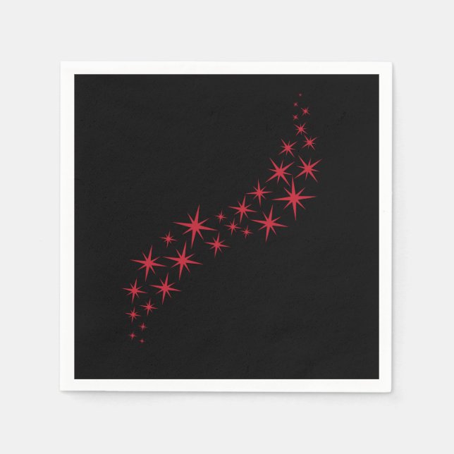 Christmas Star Flourish Napkins (Front)