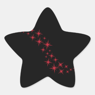 Christmas Star Flourish Star Sticker