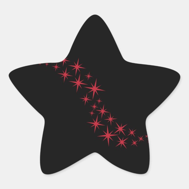 Christmas Star Flourish Sticker (Front)