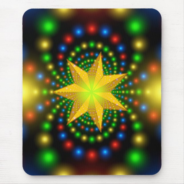 Christmas Star Fractal Design-29440 Mouse Mat (Front)