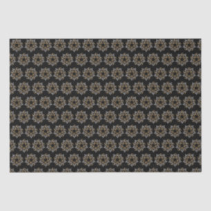 Christmas Star Gold Silver Calligraphy Art Black Tissue Paper