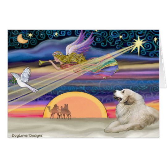 Christmas Star - Great Pyrenees 1 Card