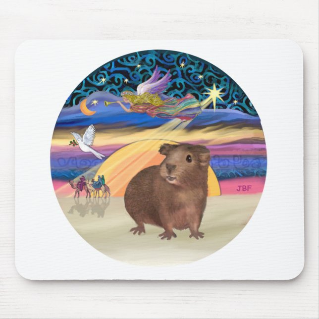 Christmas Star - Guinea Pig 3 Mouse Mat (Front)
