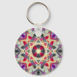 Christmas Star Jolly Grey Fun Purple Bright Pink Key Ring