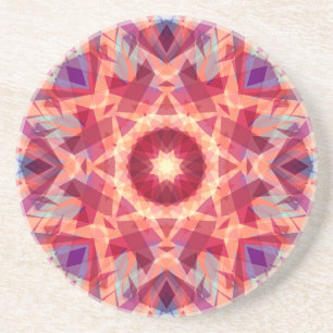 Christmas Star Jolly Red Fun Purple Bright Yellow Coaster
