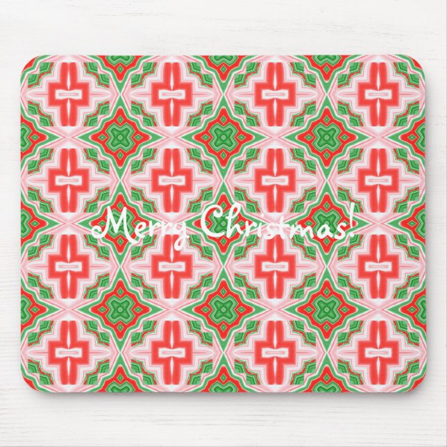 Christmas Star Kaleidoscope Tiled Mouse Mat (Front)