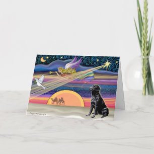 Christmas Star - Labrador Retriever (black) Holiday Card