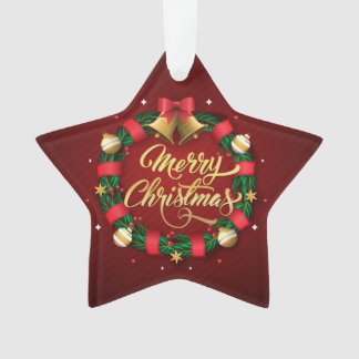 christmas star merry christmas ornament