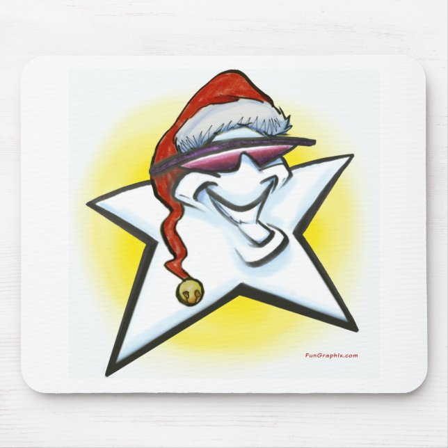 Christmas Star Mouse Mat (Front)
