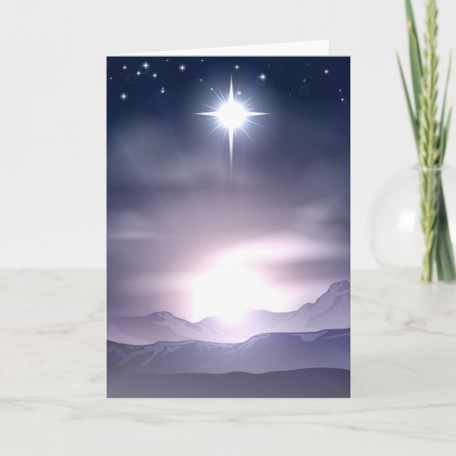 Christmas Star of Bethlehem Nativity Holiday Card (Front)