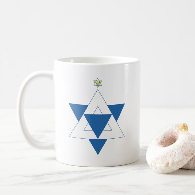 Christmas Star of David Coffee Mug (With Donut)