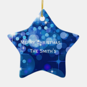 Christmas Star Ornament-Custom Name Ceramic Tree Decoration
