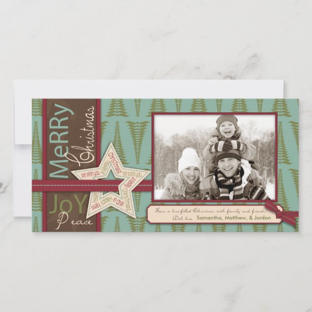 Christmas Star Photo Card (Front)