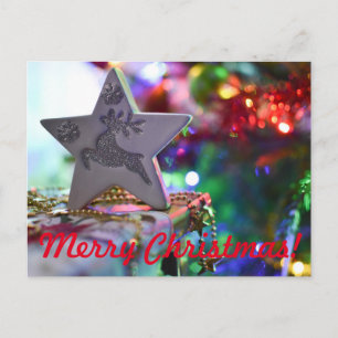 Christmas star postcard
