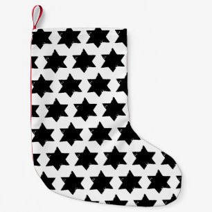 Christmas Star Potato Print Christmas Stocking