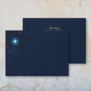 Christmas Star Return Address Envelope
