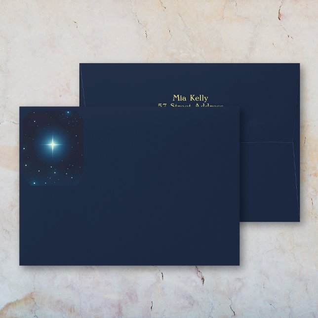 Christmas Star Return Address Envelope (Christmas Star Return Address Envelope (front and back))