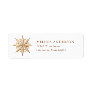 Christmas Star Return Address Labels