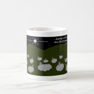 Christmas Star Sheep Watched Flock Luke Two Eight Coffee Mug