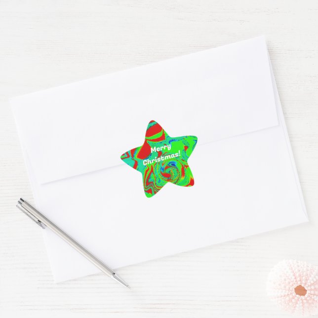 Christmas Star Stickers (Envelope)