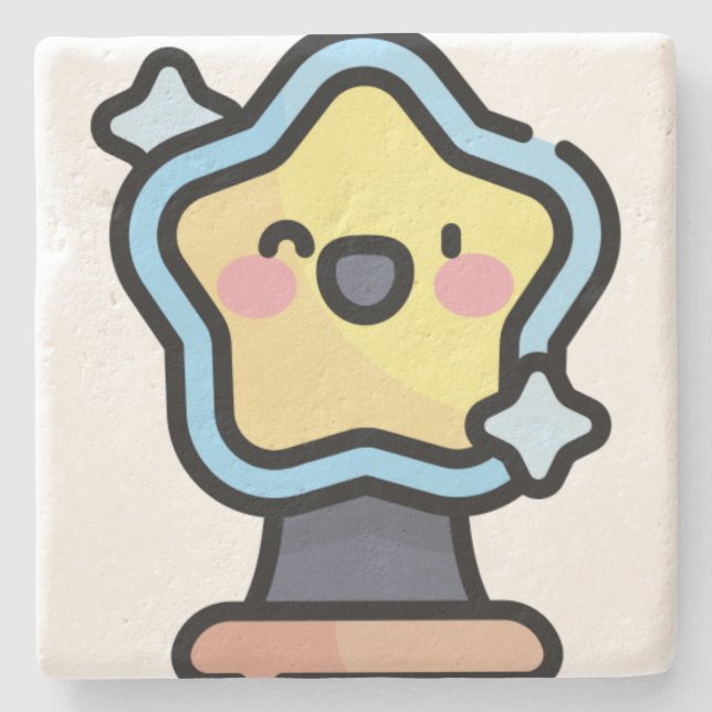 christmas star stone coaster (Front)