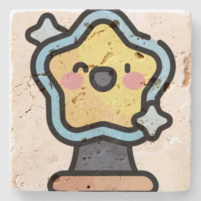 christmas star stone coaster (Front)