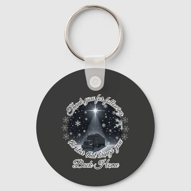 Christmas Star Truck Journey Light Homecoming  Key Ring (Front)