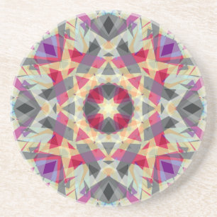Christmas Star Winter Grey Purple Red Yellow Coaster