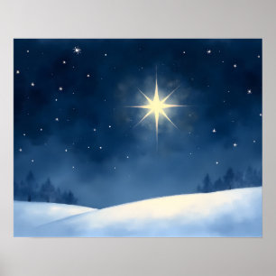 Christmas Star Winter Wonderland Poster
