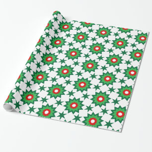 Christmas Starburst Geometric Wrapping Paper