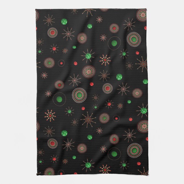 Christmas Starburst Tea Towel (Vertical)