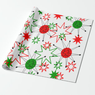 Christmas Starbursts Wrapping Paper