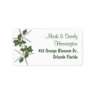 Christmas Starfish, Return Address Labels