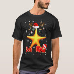 Christmas Starfish Santa Reindeer Starfish T-Shirt<br><div class="desc">Christmas Starfish Santa Reindeer Starfish</div>