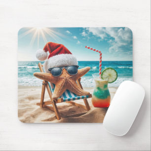 Christmas Starfish With a Cocktail Mouse Mat