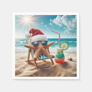 Christmas Starfish With a Cocktail Napkin