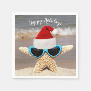 Christmas Starfish With Sunglasses Napkin