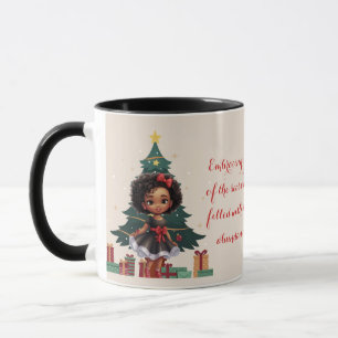  "Christmas Starlight" -African-American Greeting Mug