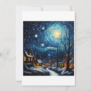 Christmas Starry Night Invitation