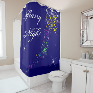 Christmas Starry Night Shower Curtain