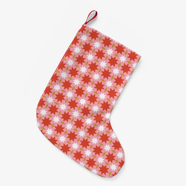 christmas stars 1  small christmas stocking (Front (Hanging))