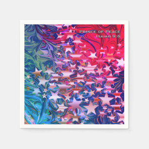 CHRISTMAS STARS   Abstract   Festive CUSTOM Paper Napkin