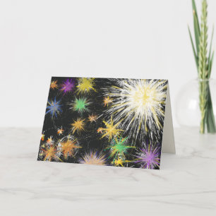 Christmas Stars Abstract Modern Art Holiday Card