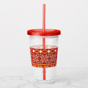 Christmas stars acrylic tumbler