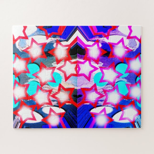 Christmas stars art jigsaw puzzle (Horizontal)