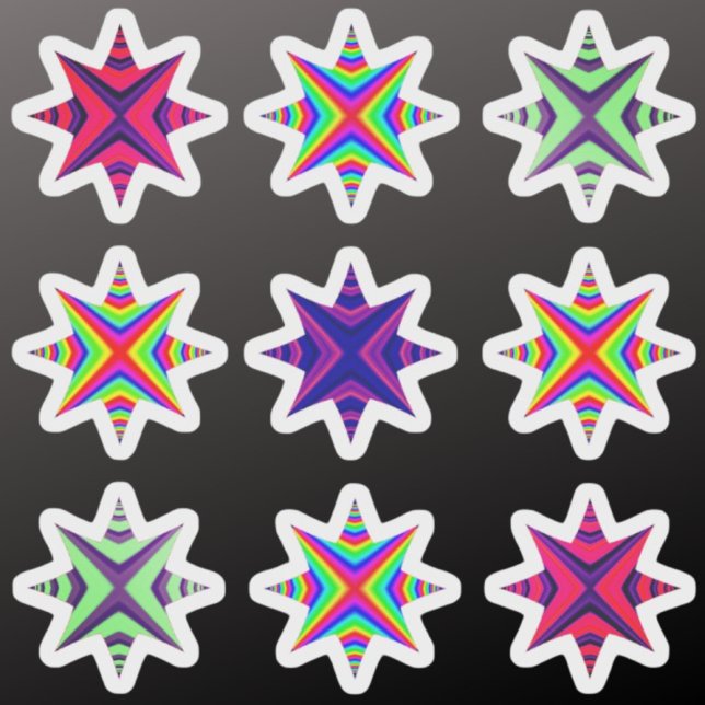 Christmas Stars colourful sticker pack (Creator Uploaded)