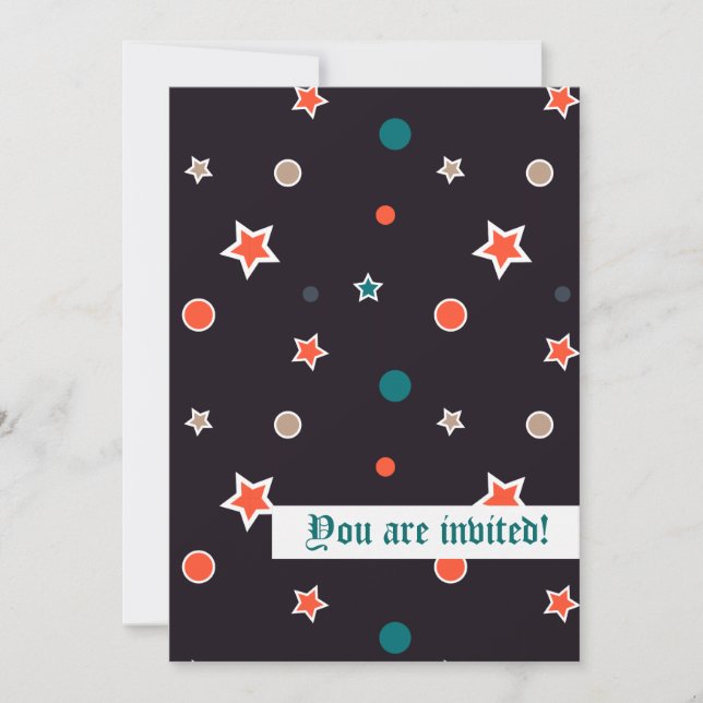 Christmas Stars Custom Invitation (Front)