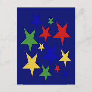 Christmas Stars Holiday Postcard