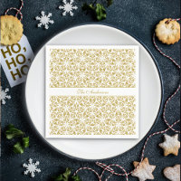 Christmas Stars Luxury Pattern Personalised Gold